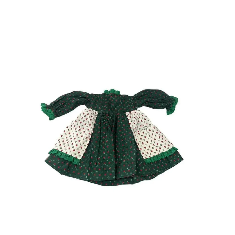 Handmade‎ Red Green Holiday Christmas Photo Apple Baby Girl Dress 12 Months?
